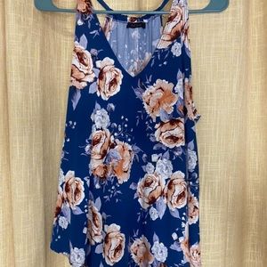 Floral flowing tank top